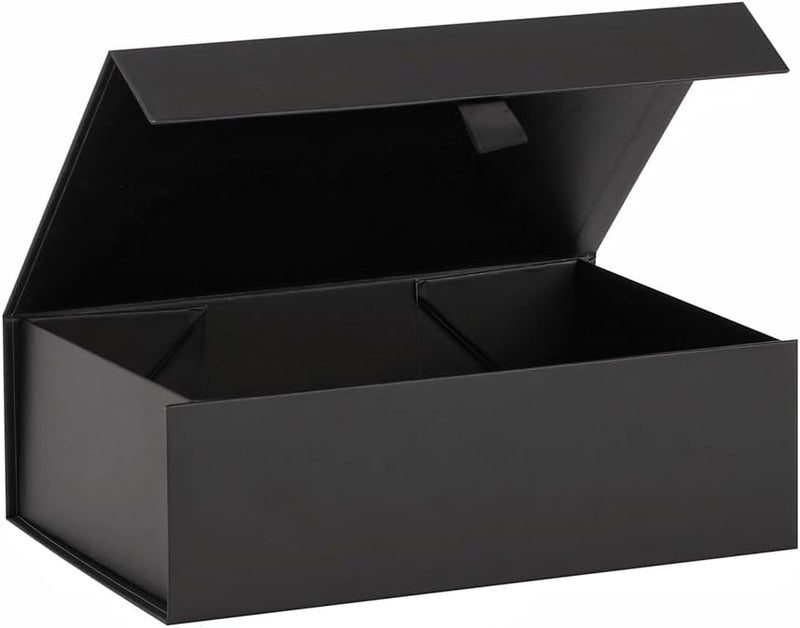 PLINJOY Black Gift Box for Presents 10.8x7.5x3.5 Inches Magnetic Gift Boxes with Lid Luxury Gift Box for Rectangle Collapsible for Bridesmaid, Wedding, Birthday Gift Packging - Image 1